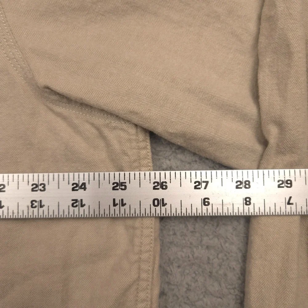 The North Face Button Down Shirt Mens XXL Tan Long Sleeve Cotton Hiking Outdoors